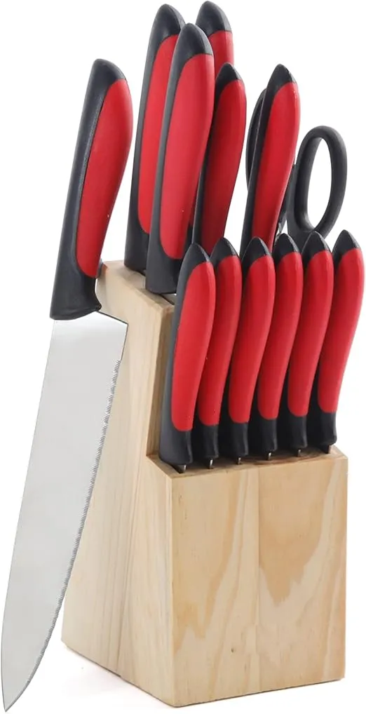 Megachef 14 Piece Cutlery Set in Red