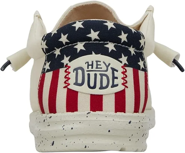 Hey Dude Wally Americana Wide Off White Size M7 | Men's Shoes