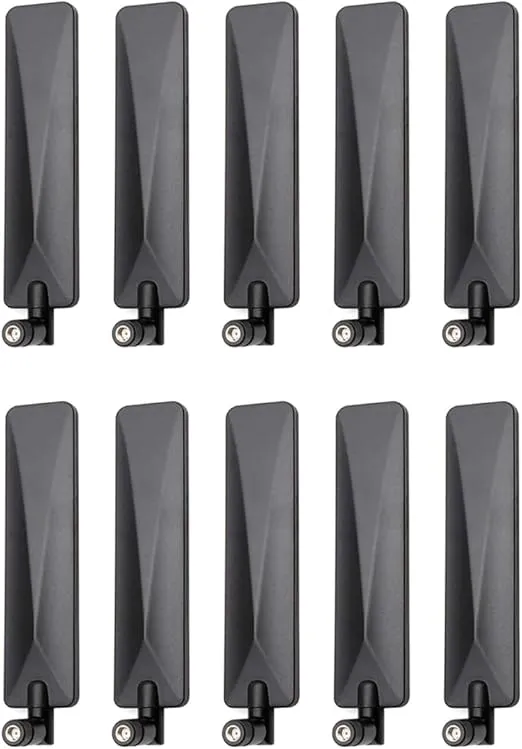 Bingfu 4G LTE Cellular Trail Game Camera Antenna 9dBi RP-SMA Male (10-Pack) Compatible with Spypoint Stealth Cam Tactacam Cuddeback Camera Wireless Router Security Camera
