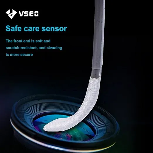 VSGO Camera Sensor cleaningKit 12 Pcs 16mm Digital Camera Cleaning Swab APS-C Sensor Cleaning Swabs Compatible for DSLR or SLR Digital Camera