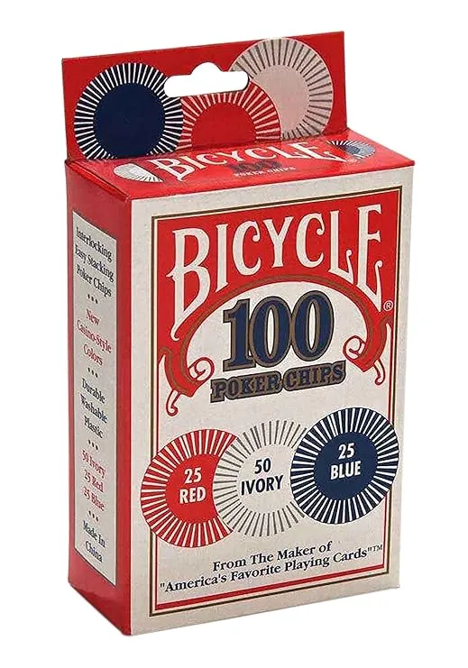 Bicycle 100 Poker Chips Standard