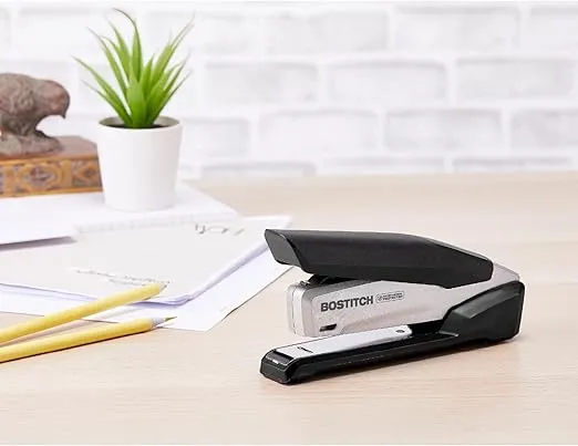 Bostitch Office Bostitch inPOWER+28 Executive Stapler - 3 in 1 Stapler - One Finger, No Effort, Spring Powered Stapler, Black/Silver (1110), Metal-Full Strip