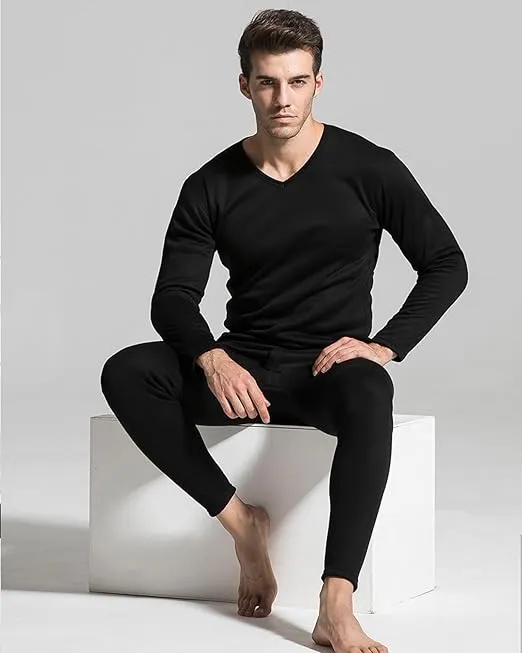 JZCreater Thermal Underwear for Men, Mens Long Johns Thermal Underwear Set, Fleece Lined Base Layer for Cold Weather S-3XL