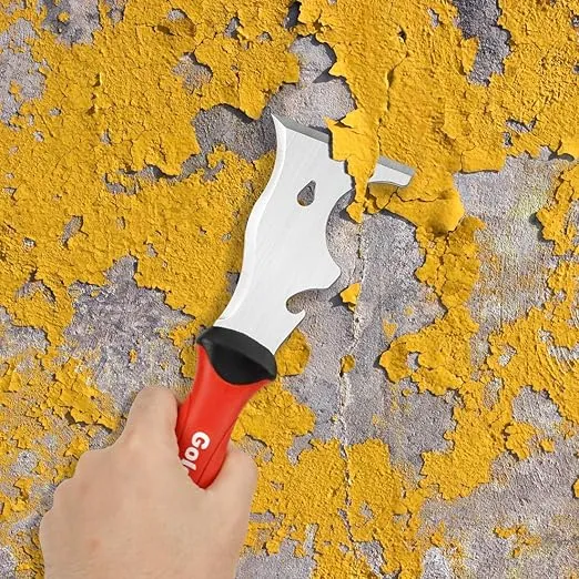 Goldblatt 2 Pieces 9-in-1 Paint Scraper Tools - Heavy Duty Stainless Steel Painters Tool with Metal Hammer End, Putty Knife Finishing Tools, Heavy Duty Multi-Use Scraper for Wood, Painting, Drywall