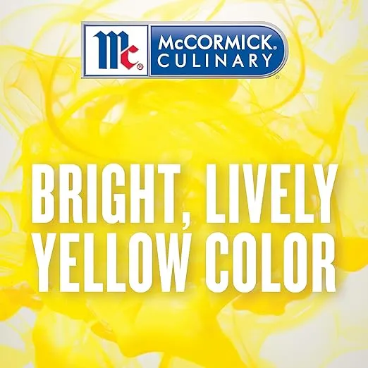 McCormick Culinary Egg Shade (Yellow) Food Color, 32 fl oz (Pack of 6) - Six 32 Fluid Ounce Bottles of Yellow Food Coloring With Bright Yellow Color for Frosting, Icing, Cakes, Cookies and More