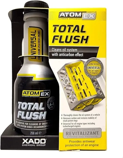 XADO Total Flush Motor Oil Cleaner - Removes Carbon Build-up & Sludge - Bottle, 250ml