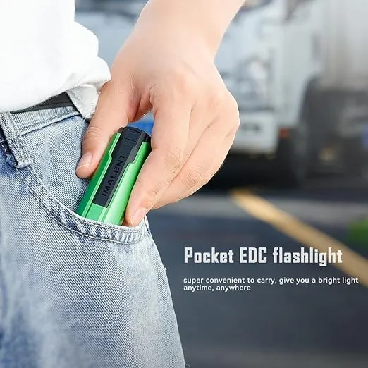 IMALENT LD70 Pocket EDC Flashlight, 4000 Lumens Compact Bright Powerful Flashlights with CREE XHP70.2 LED, Rechargeable Handheld Torch for Camping and Hiking (Fruit Green)