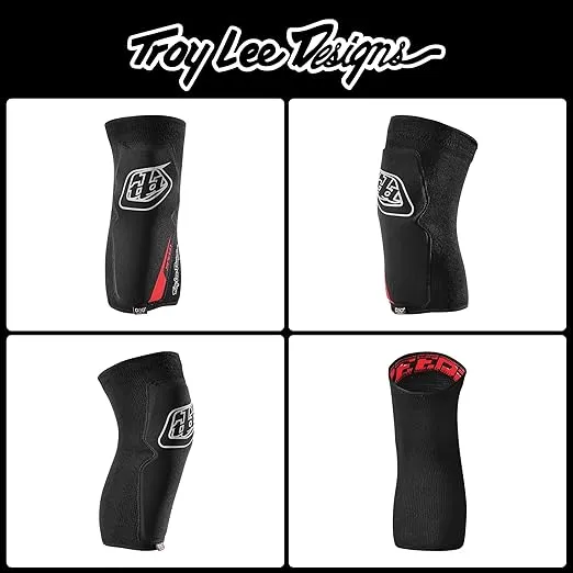 Troy Lee Designs Speed Knee Sleeve Guard for Mountain Bike/BMX, Impact Protective Gear, Comfortable Seamless Construction, Adult Medium/Large, Black