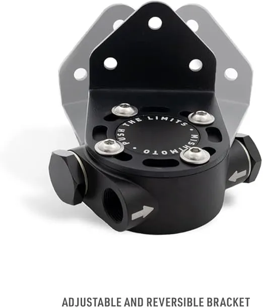 MMOC-RFH-34BK Mishimoto Remote Oil Filter Mount, 3/4-16 Filter Thread, Black