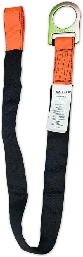 Frontline COS04R Concrete Embed Anchor Strap with D-Ring End 4' | ANSI & OSHA Compliant | Pour-in Disposable Anchor | 310 lbs. Capacity | Color Orange/Black