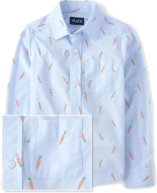 The Children's Place Boy's Long Sleeve Button Down Shirts