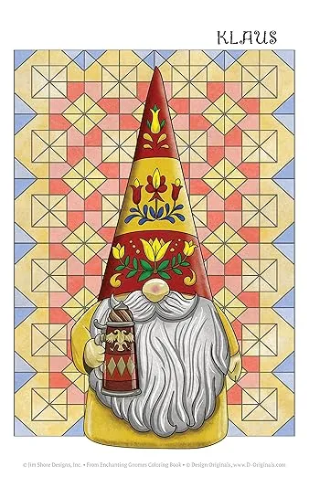 Jim Shore Enchanting Gnomes Coloring Book: An Inspirational Collection of Whimsical Characters (Design Originals) 8x5 Spiral Adult Coloring Book - 32 Folk-Art Inspired Designs on Perforated Paper