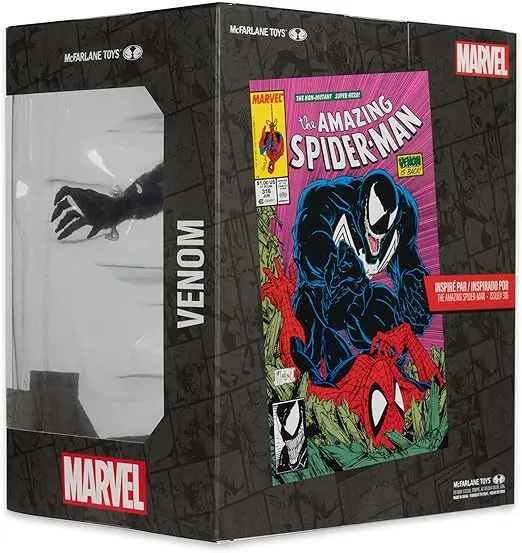 McFarlane Toys - Marvel Venom 1:10th Scale Collectible with Scene (The Amazing Spider-Man #316)
