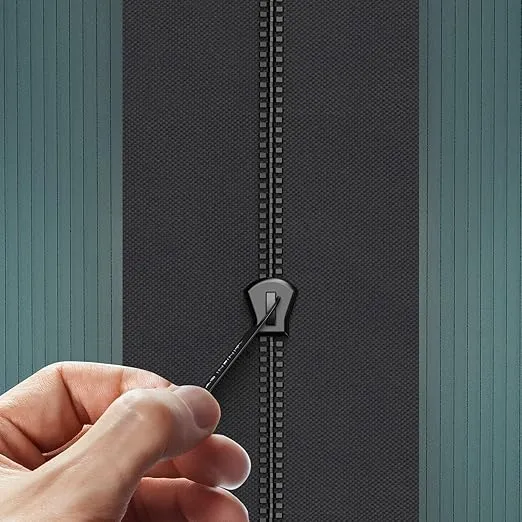 AC Infinity Peel and Stick Zipper 1-Pack, 7 ft. x 3 in. Heavy Duty Dust Barrier, Double Sided Zipper for Grow Rooms, Greenhouses, Construction Sites, and Repair Zones