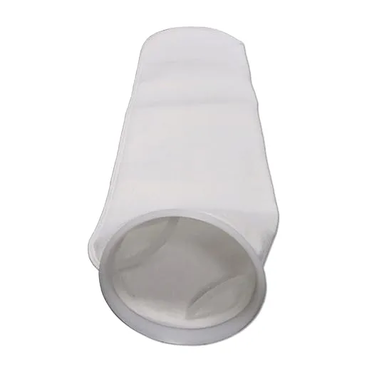 Case of 50- #2 Size 100 Micron Liquid Filter Bags, Polyester Felt, Polypropylene Ring – 7-1/16" Diameter x 32" Length, 4.4 sq ft Surface Area, Max Temperature 300°F