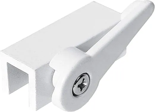 Prime-Line U 9825 Extruded Aluminum, White, Cam Action Lock (Single Pack), 3-16 in.