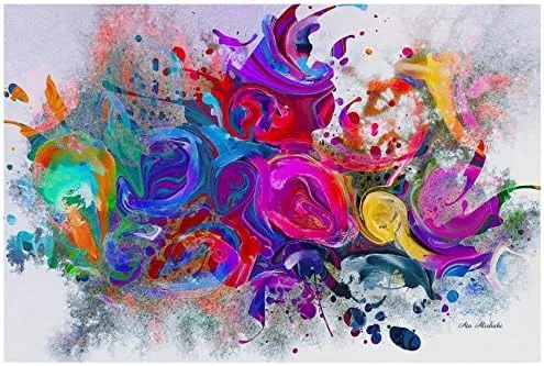 Trademark Fine Art Ata Alishahi Dark Color Explosion Wall Décor, 22 x 32