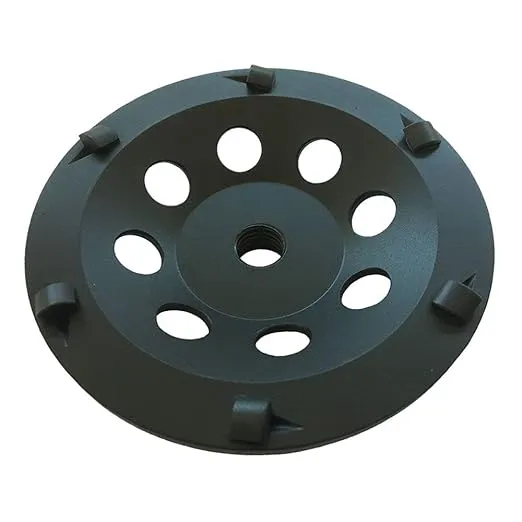 7" PCD Grinding Wheel for Epoxy, Glue, Mastic and Paint, 6 PCD Segments, 5/8"-11 Threaded Arbor