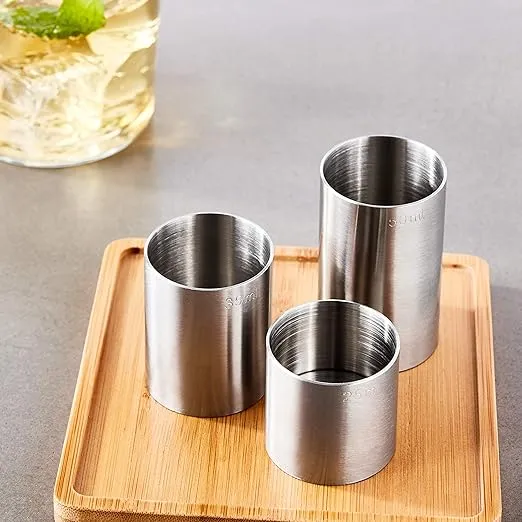 Barfly Thimble Measure, Set, 25/35/50 ml., Stainless Steel