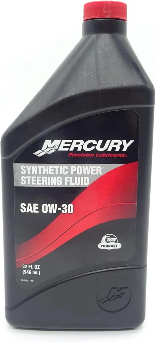 Mercury/Quicksilver 92-858077K01 Synthetic 0W30 Power Trim & Steering Fluid 32 OZ. Qty: 1