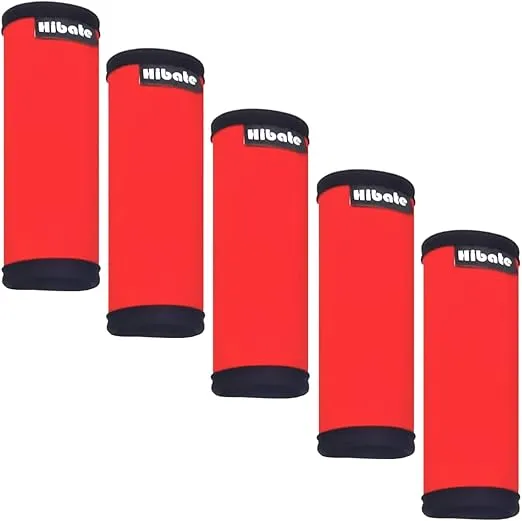 5pcs Neoprene Luggage Handle Wrap for Suitcase Identifier Luggage Makers Covers Wraps Travel Accessories - Red