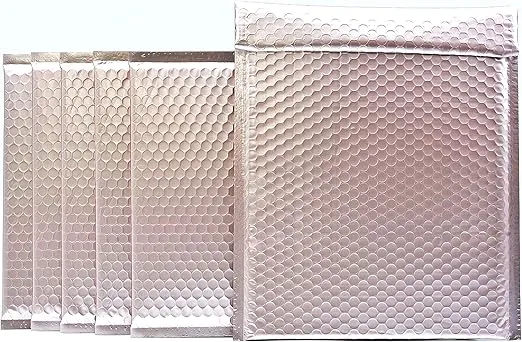 ProLine Matte Metallic Rose Gold Bubble Padded Mailers 8.5x12 Inch Self Seal Padded Envelopes (25)