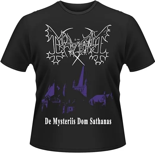 Plastichead Mayhem De Mysteriis Dom Sathanas Official Men's Black Large t-Shirt