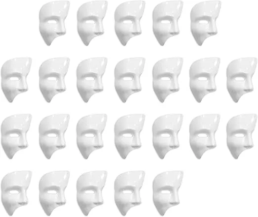 Beistle 24 Pieces Phantom Mask, White