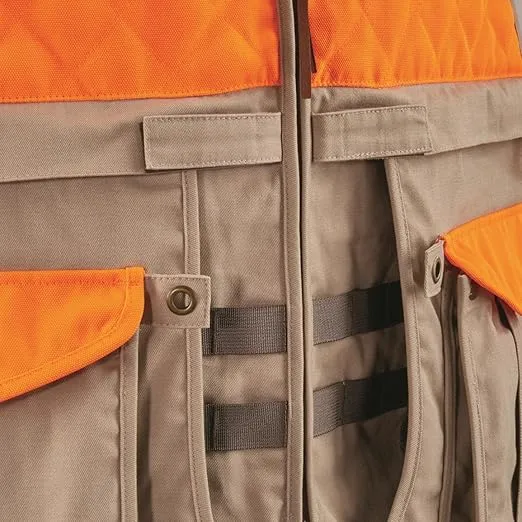 Guide Gear Men's Upland Vest for Bird Hunting, Orange with Back Game Pouch