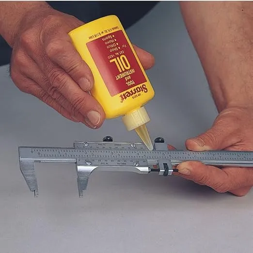 Starrett Tool and Instrument Oil - Extra-Fine Lubricant - Ideal for Measuring Tools, Precision Instruments and Light Machinery - 4 fl. oz - 1620