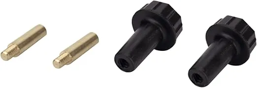 Aspen Creative, Black, 21308-2 On/Off Replacement Turn Knobs and 1/2" Extensions, 2 Pack