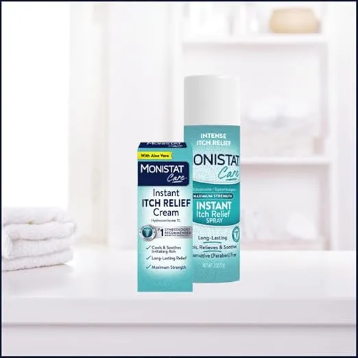 Monistat Soothing Care Itch Relief Cream, 1 Ounce Tube -4 Tubes Total