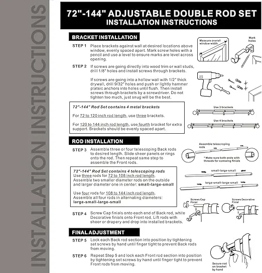 Double Curtain Rod Set:1-1/8 Inch Diameter Luxury Gold Curtain Rods,72-144 Inch Adjustable Gold Drapery Rod with Crystal-clear Faceted Finials for 1 Pack