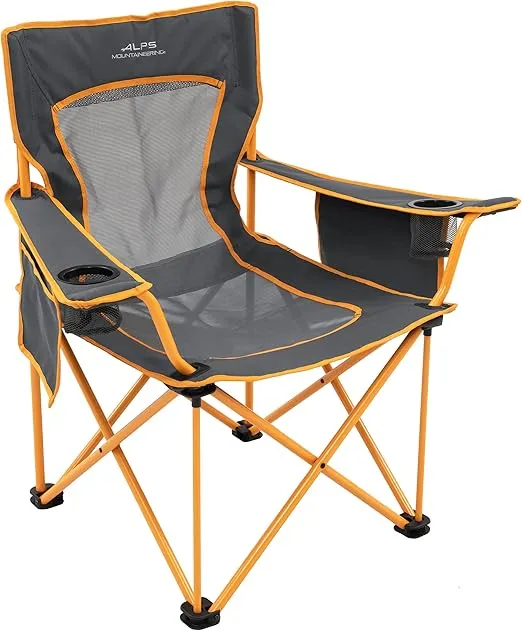 ALPS Mountaineering King Kong Camping Chairs for Adults with Mesh Cup Holders and Pockets, Built Durable and Reliable with Compact Foldable Steel Frame
