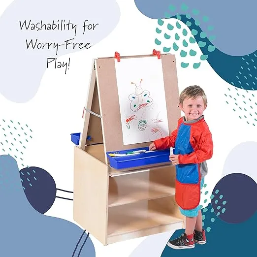 Children's Factory Small Washable Smock, Classroom Painting & Art Smock for Kids & Toddlers, Ideal for Preschools/Homeschools/Playrooms/Daycares