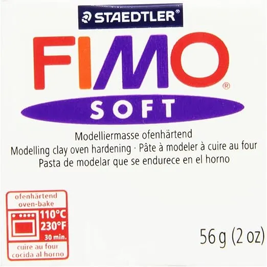 Staedtler Fimo Soft Polymer Clay 2 Ounces-8020-0 White