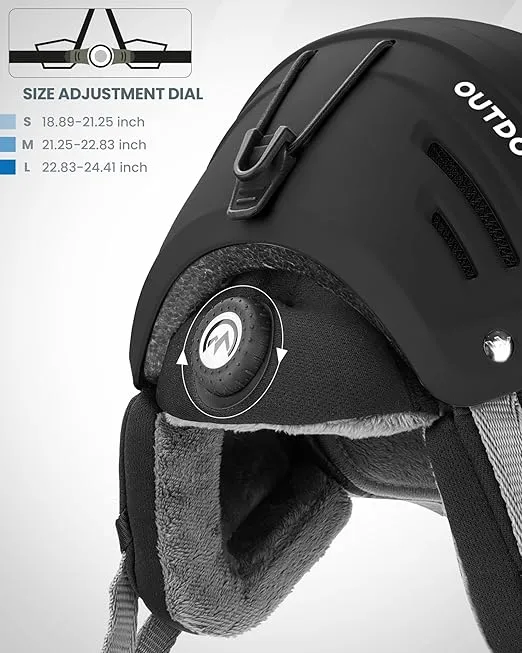 OutdoorMaster Kelvin II Ski Helmet - Snow Sport Helmet Snowboard Helmet for Men Women & Youth