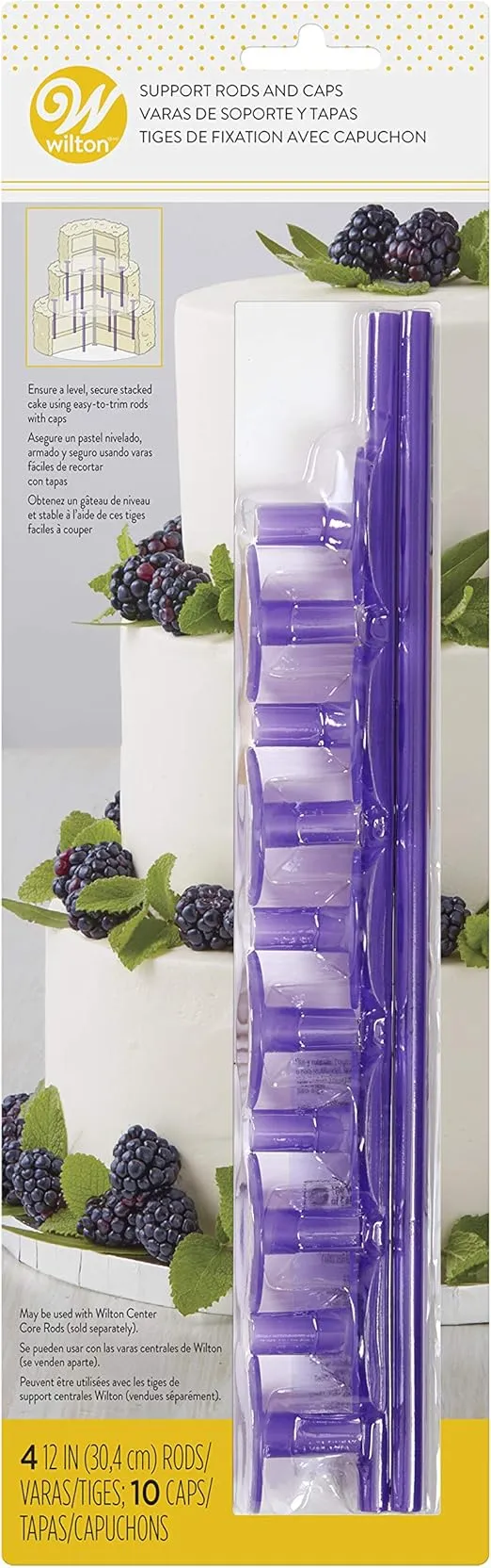 Wilton 14-Piece Support Rods and Caps, Purple