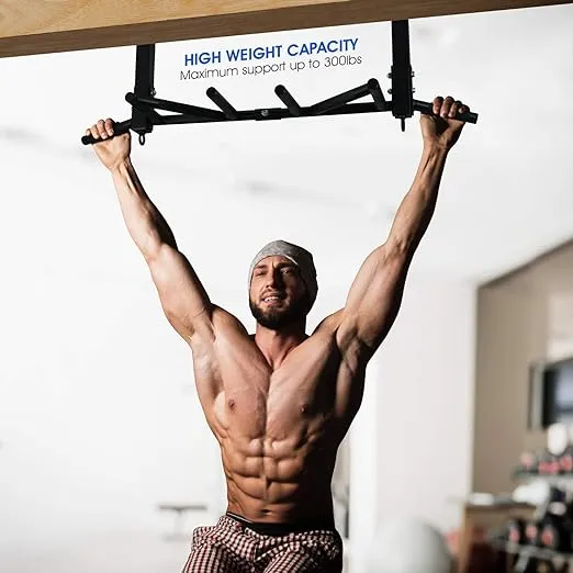 Yes4All Joist Mounted Pull Up Bar - Multi Grips Joist Mount Pull Up Bar , Chin Up Bar Ceiling Mount, Heavy Duty Pull Up Bar