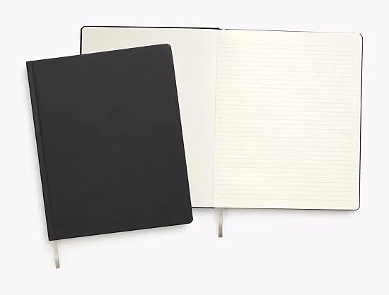 TRU RED Large Hard Cover Ruled Journal, Black TR54768