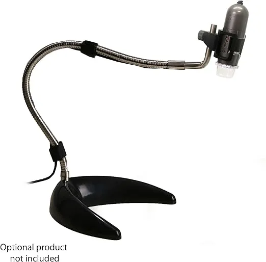 Dunwell Tech, Inc MS22B Flex-arm Desktop Stand (Black) - Designed for Dino-Lite