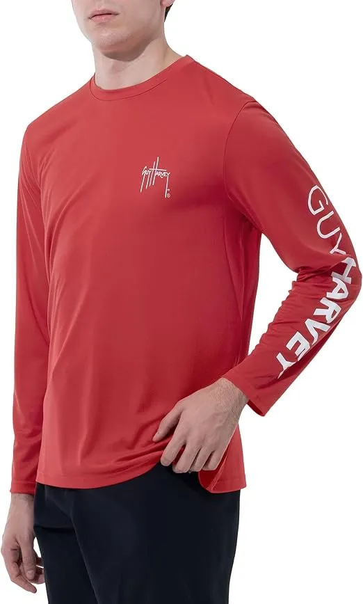 Guy Harvey Men's Long Sleeve Performance Sun Protection Shirt SPF UPF 30+