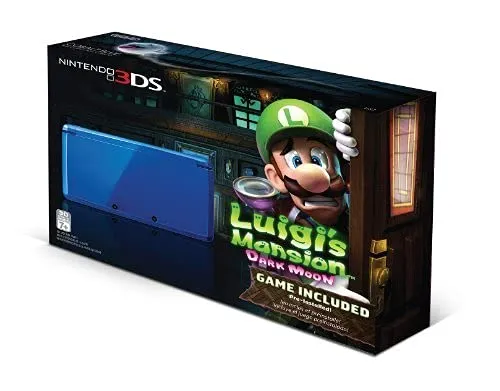 Portable, Nintendo 3DS Cobalt Blue with Luigi's Mansion: Dark Moon (Renewed)