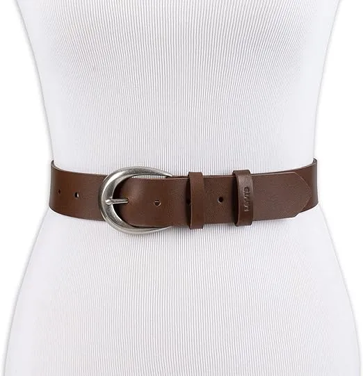 Levi's Women's Casual Soft Leather Jean Belt with Rounded Buckle