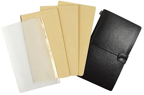 Voyager Refillable Notebook - Black (Traveler's Journal, Planner, Notebook)