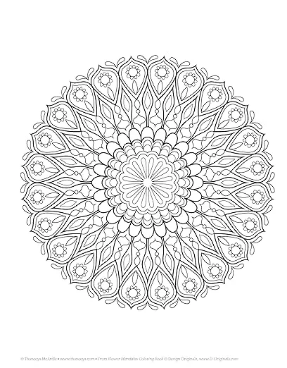 Flower Mandalas Coloring Book (Design Originals) 30 Beginner-Friendly & Relaxing Floral Art Activities on High-Quality Extra-Thick Perforated Paper that Resists Bleed Through (Coloring Is Fun)