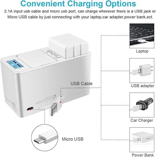 Charger Station Gift for Arlo, Digital LED Screen Charging Station Compatible for Arlo Pro/Pro 2/Go Camera (No Batteries)