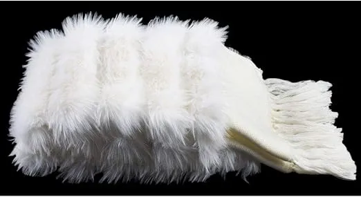 SAFAVIEH Alexi Faux Fur Bed Runner Throw Blanket, White