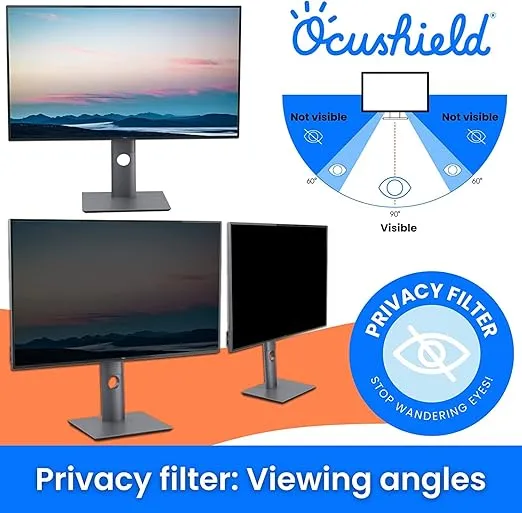 Ocushield 14.1” W (16:10) Premium Anti Blue Light Screen Protector for Laptops and Computer Monitors - Privacy - Anti-Glare - Easy Install - Anti-Fingerprint - Reduce Eye Fatigue (304 x 190mm)