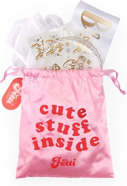 xo, Fetti Bachelorette Party Bride To Be Decorations Kit - Bridal Shower Decorations | Sash For Bride, Rhinestone Tiara, Veil + Bride Tribe Tattoos